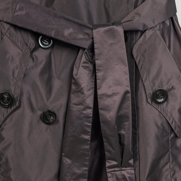 Weekend Max Mara Purple Taffeta Double-Breasted Belted Trench Coat - Picture 7 of 12